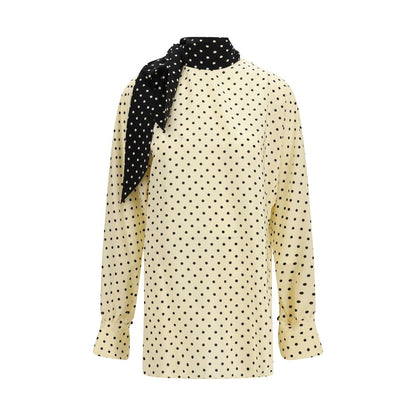 Blusa de seda beige Valentino