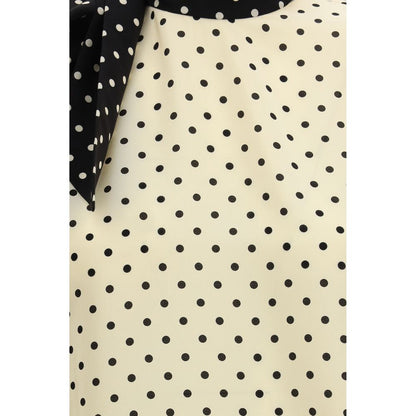 Blusa de seda beige Valentino