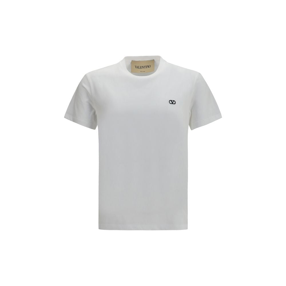 Camiseta de algodón blanca de Valentino