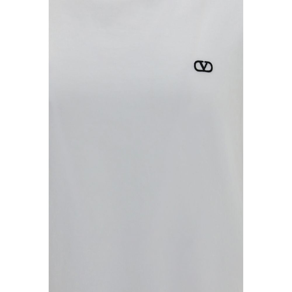 Camiseta de algodón blanca de Valentino