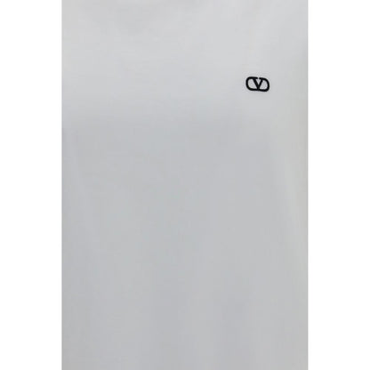 Camiseta de algodón blanca de Valentino