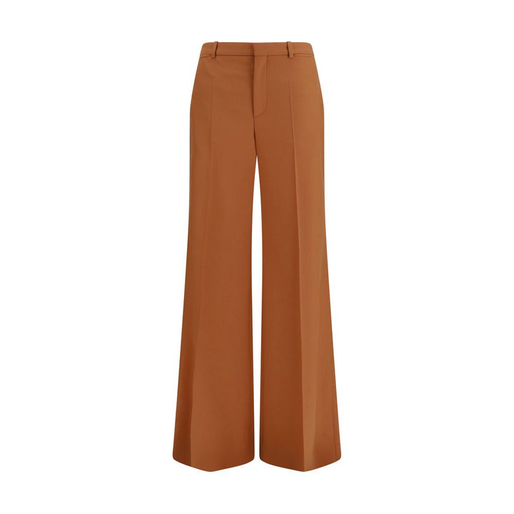 Chloé Orange Cotton Flared Pants