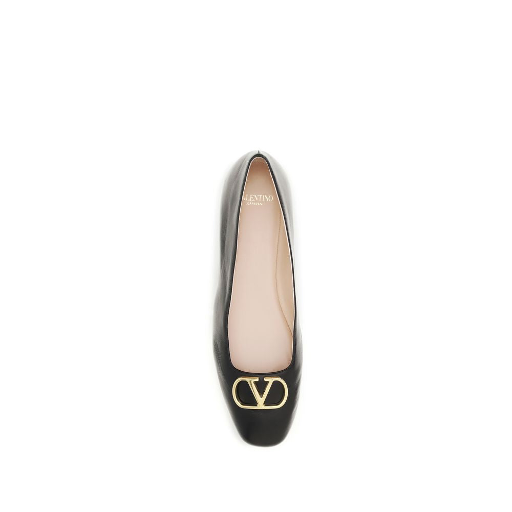 Valentino Garavani Bailarinas de piel de ternera Bos Taurus negras