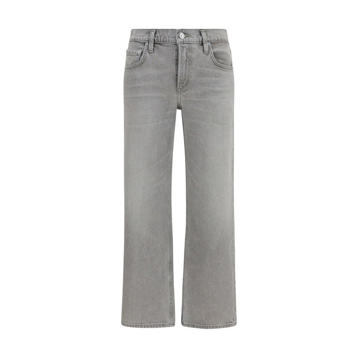 Citizens of Humanity Gray Cotton Straight-Leg Jeans