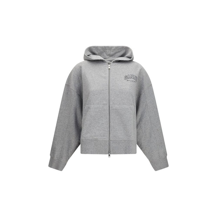 Ganni Gray Cotton Sweatshirt