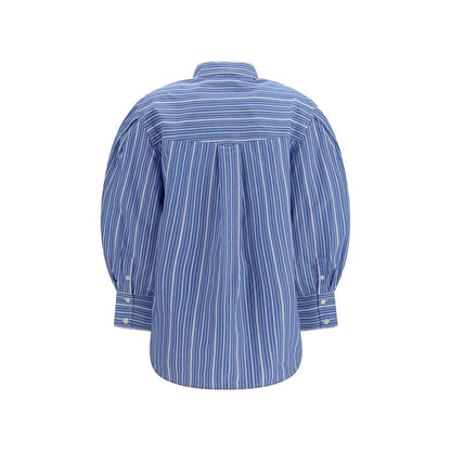 Ganni Blue Cotton Shirt