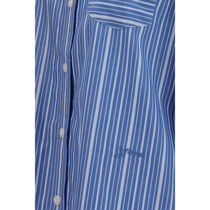 Ganni Blue Cotton Shirt