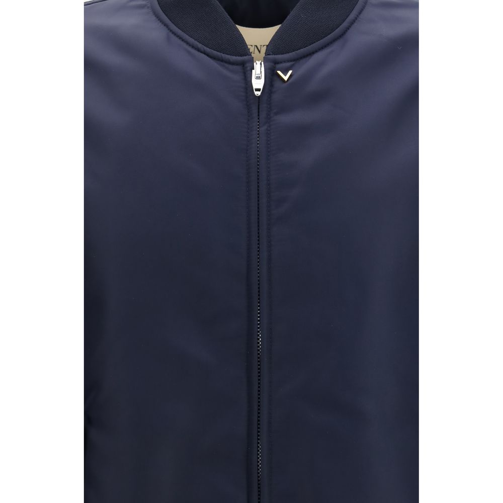 Bomber de poliamida azul Valentino