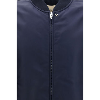 Bomber de poliamida azul Valentino