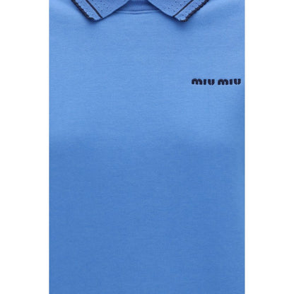 Sweat-shirt Miu Miu en coton bleu