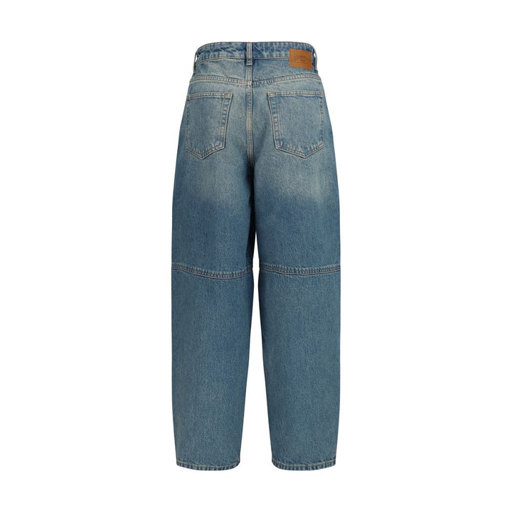 Ganni Blue Cotton Tapered Jeans