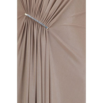 Nissa Beige Polyester Casual Dress