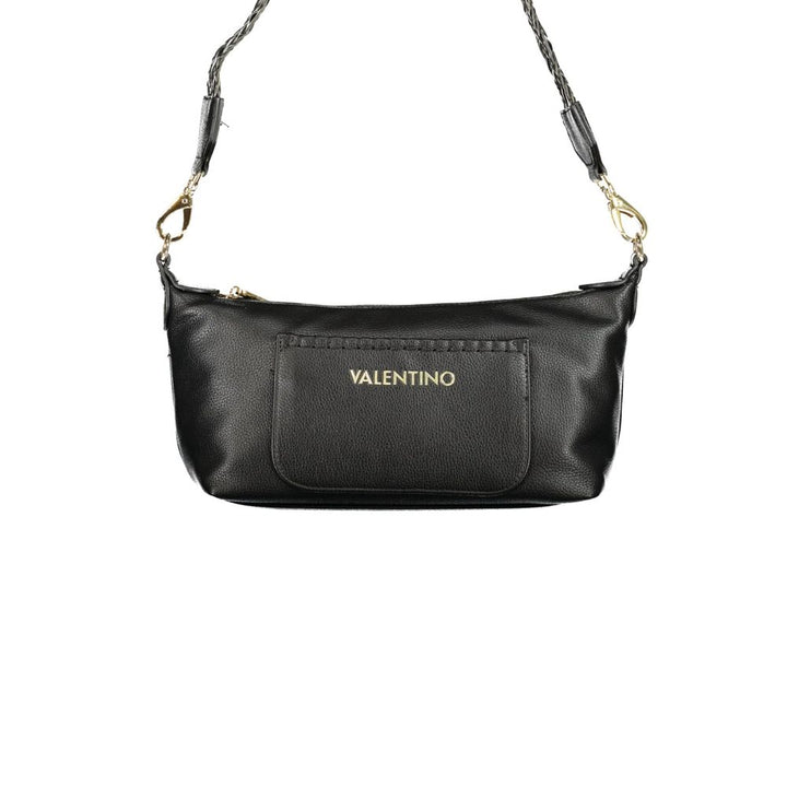 Mario Valentino Nero Polyurethane Women's Bag with Adjustable Shoulder Strap