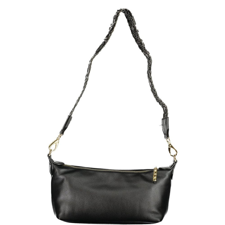 Mario Valentino Nero Polyurethane Women's Bag with Adjustable Shoulder Strap