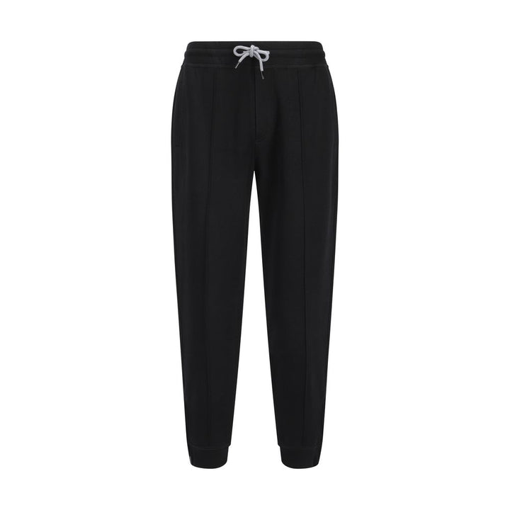 Brunello Cucinelli Black Cotton Joggers (Workout Pants)