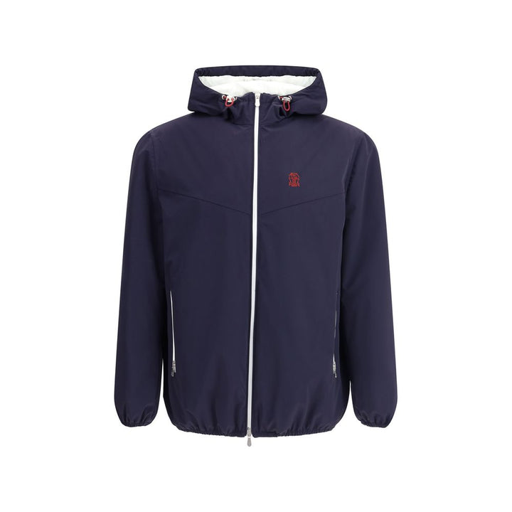 Brunello Cucinelli Blue Nylon Shell Jacket