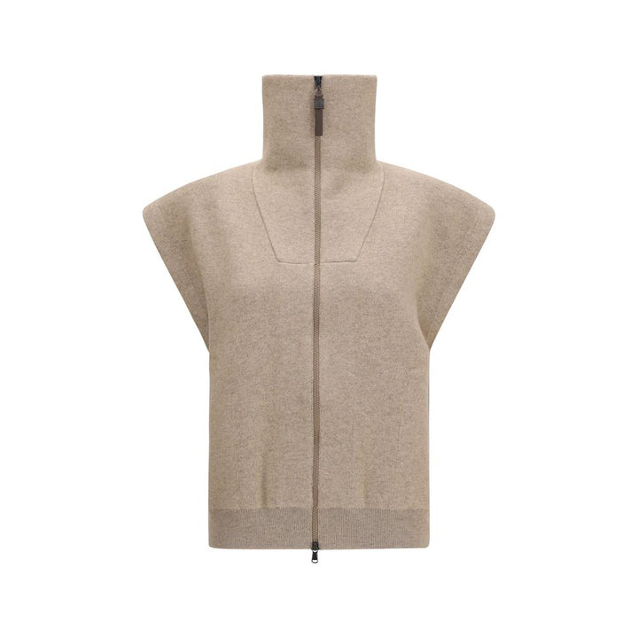 Brunello Cucinelli Beige Cashmere Cardigan