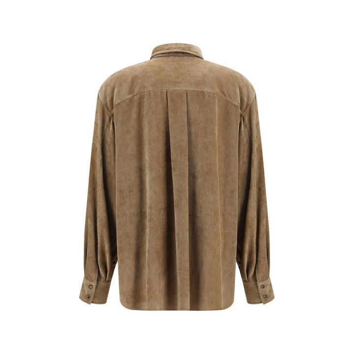 Brunello Cucinelli Beige Viscose Dress Shirt