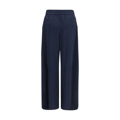 Brunello Cucinelli Blue Cotton Casual Pants