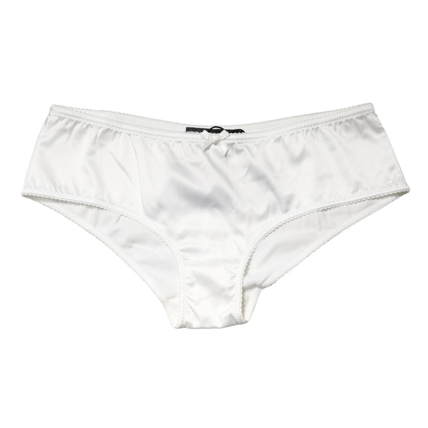 Culotte taille moyenne en soie stretch blanche Dolce & Gabbana