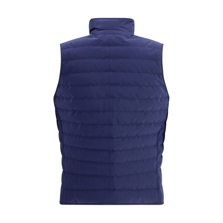 Brunello Cucinelli Blue Polyester Sleeveless Jacket