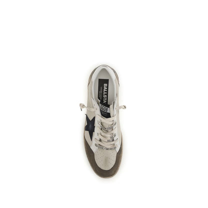 Golden Goose White Calf Leather Bos Taurus Low Top Sneakers