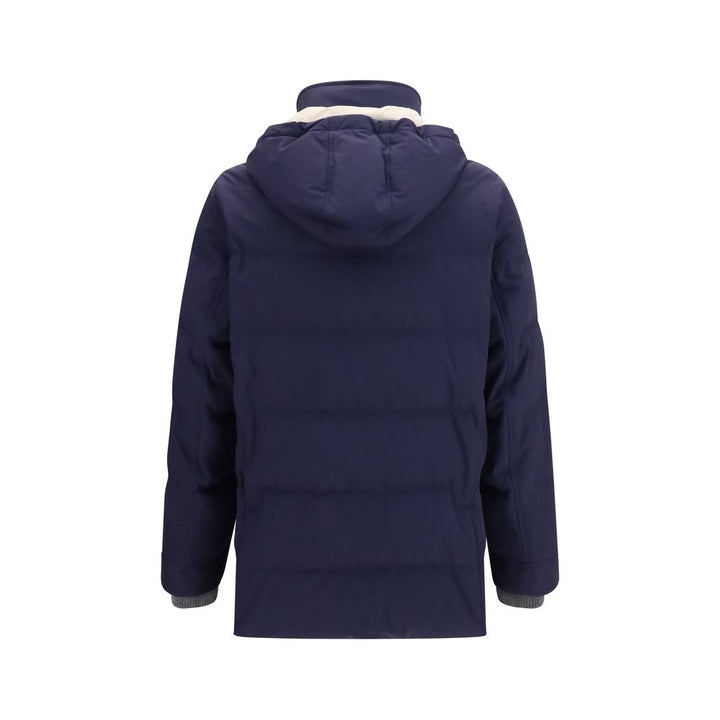 Brunello Cucinelli Blue Polyamide Parka