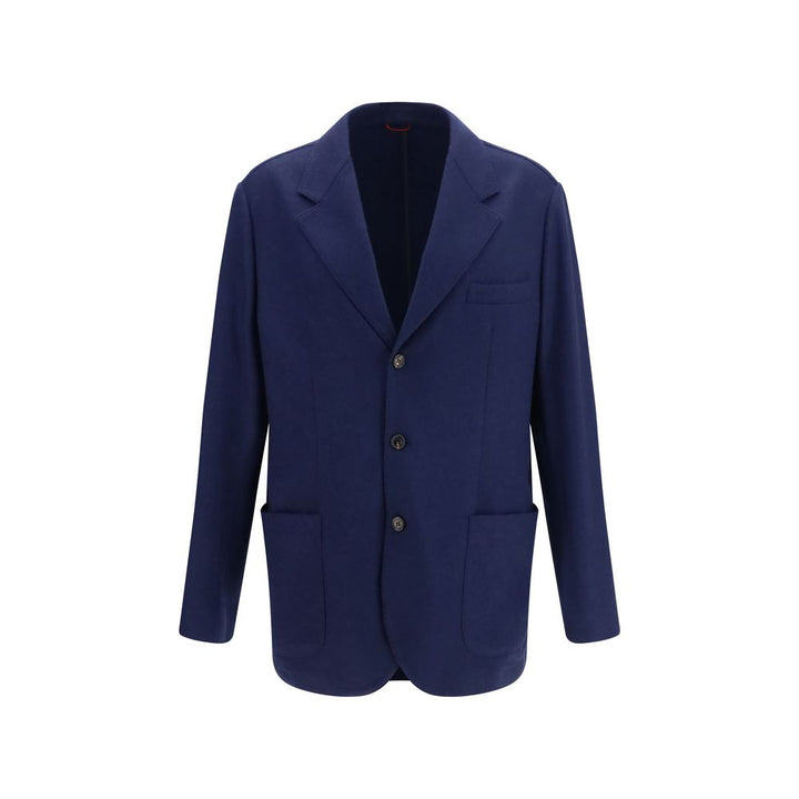 Brunello Cucinelli Blue Cashmere Full-Length Jacket