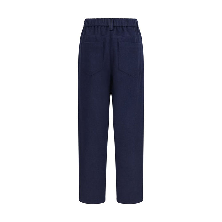 Brunello Cucinelli Blue Wool Oves Aries Pants