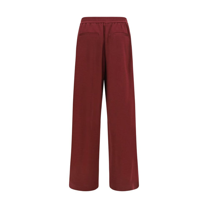 Brunello Cucinelli Bordeaux Cotton Athletic Pants