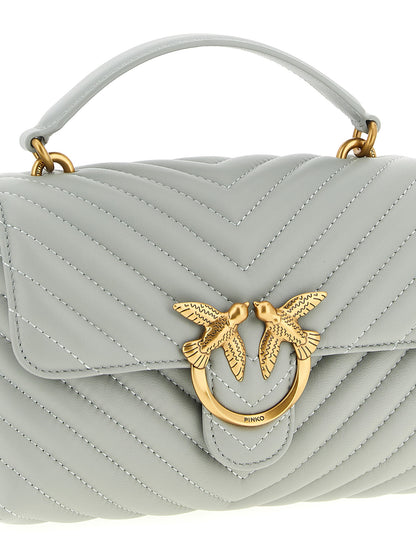 PINKO Gray Lambskin Handbag