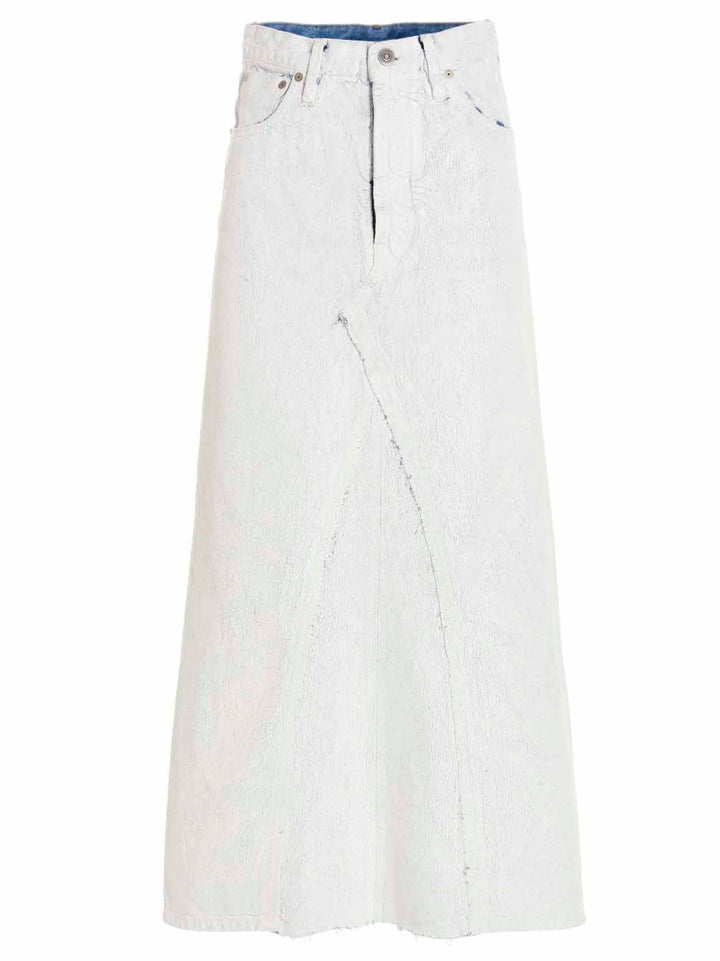 Maison Margiela White Cotton Mini Skirt