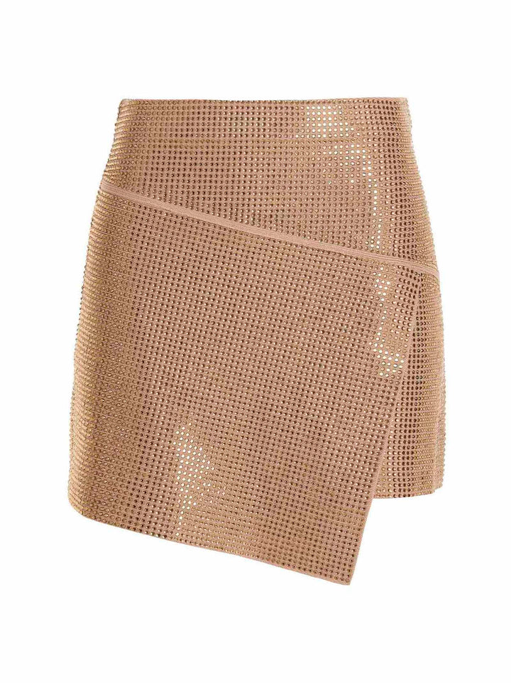 ANDREĀDAMO Beige Viscose Long Skirt