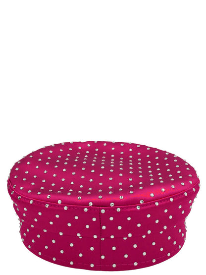 RUSLAN BAGINSKIY Fuchsia Satin Fatcap Hat
