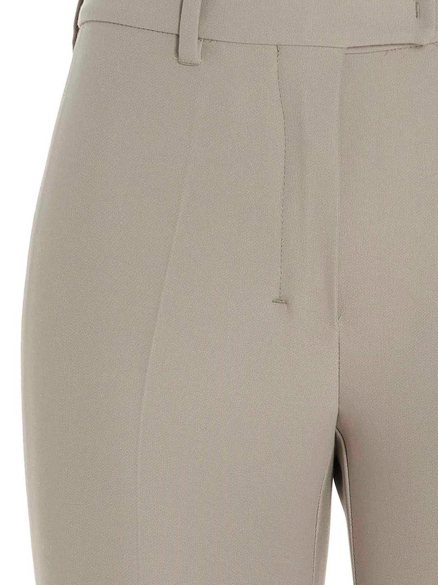 'S Max Mara Beige Viscose Flared Pants