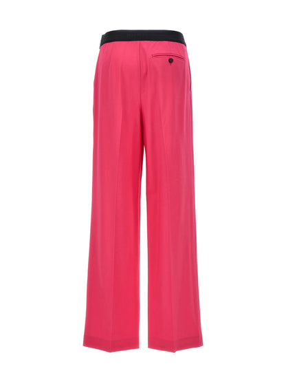 MSGM Fuchsia Virgin Wool Pants