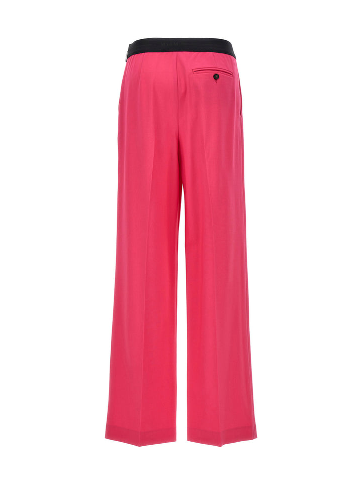 MSGM Fuchsia Virgin Wool Pants