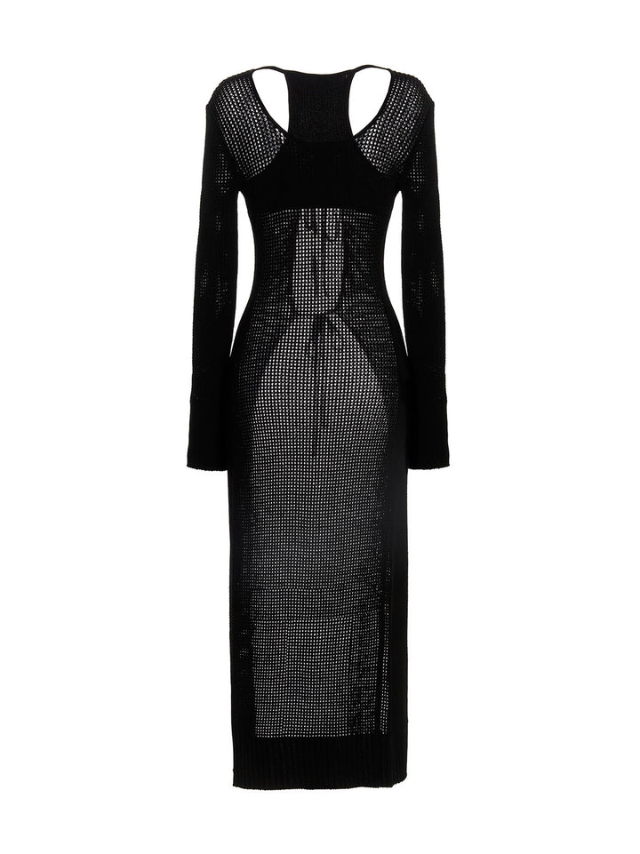 ANDREĀDAMO Black Viscose Cardigan