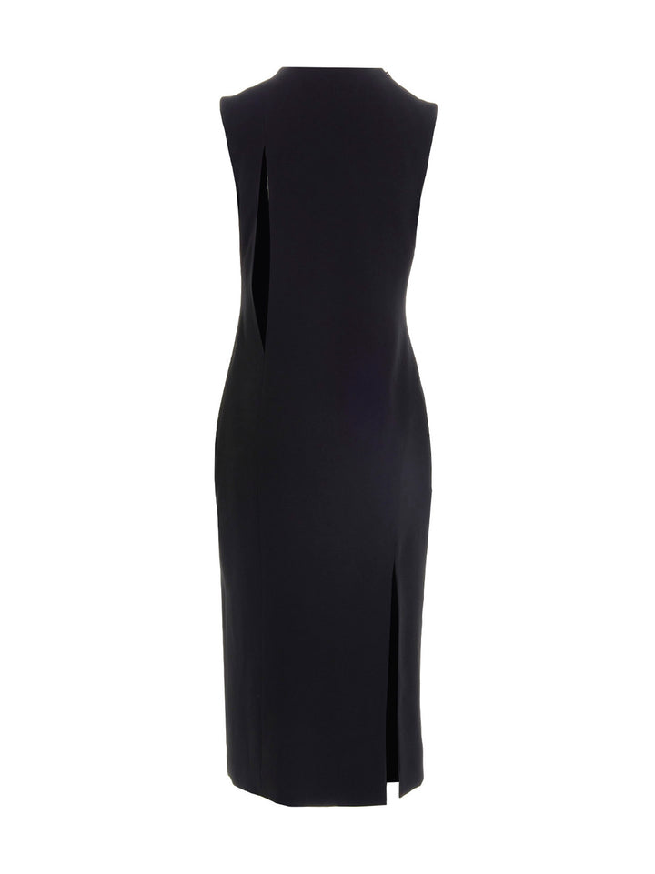 Versace Black Acetate Midi Dress