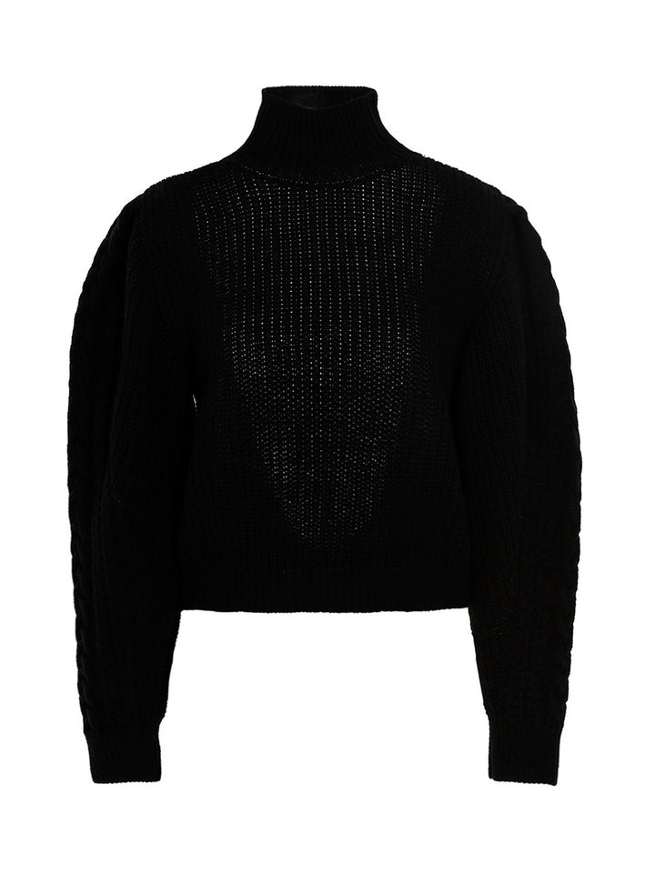MIXIK Black Wool Cardigan