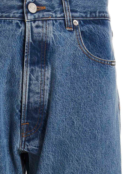VTMNTS Blue Cotton Relaxed Fit Jeans