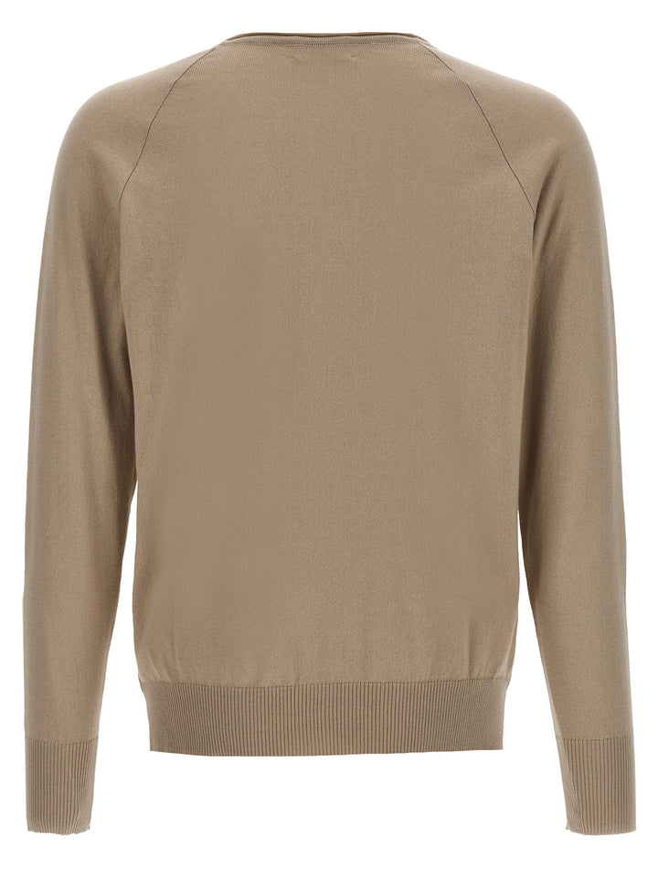 MA'RY'YA Beige Cotton Cardigan