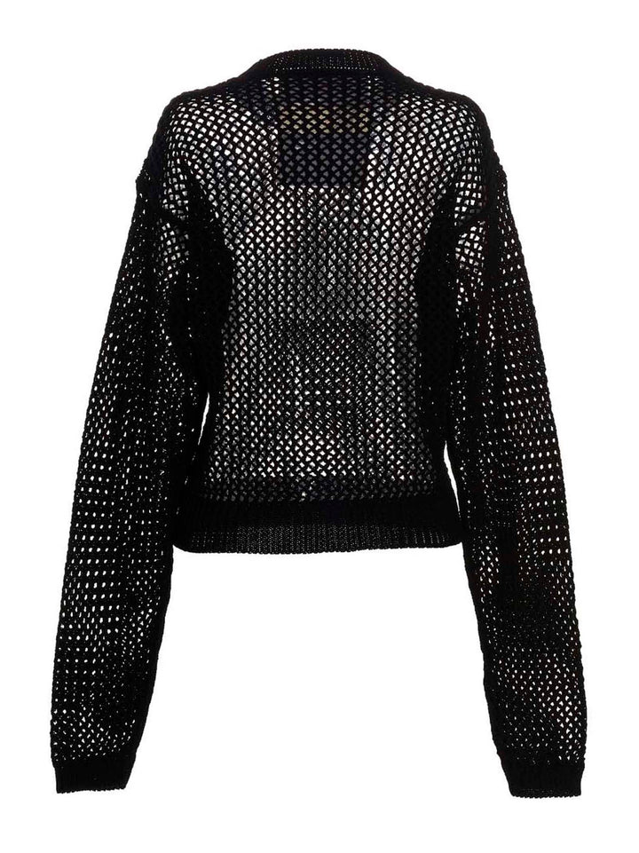 RAMAEL Black Cotton Cardigan