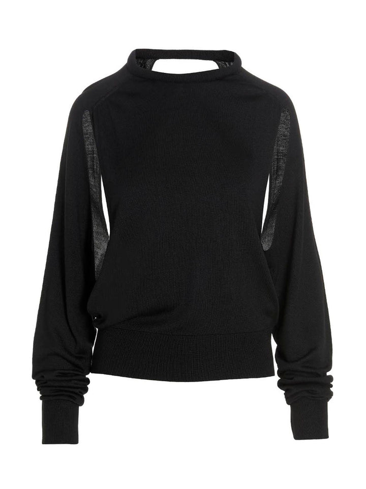 RAMAEL Black Silk Cardigan