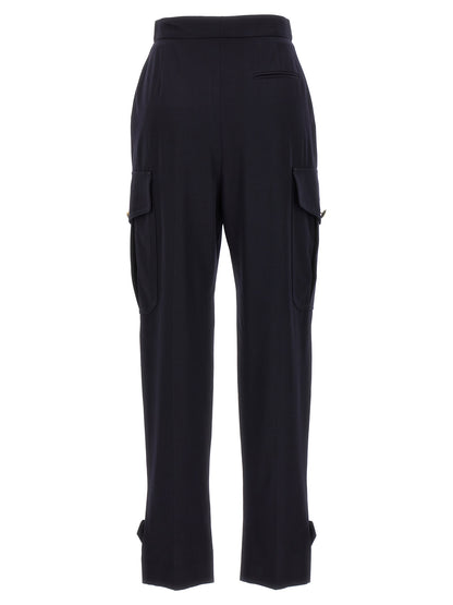 Alexander McQueen Blue Wool Cargo Pants