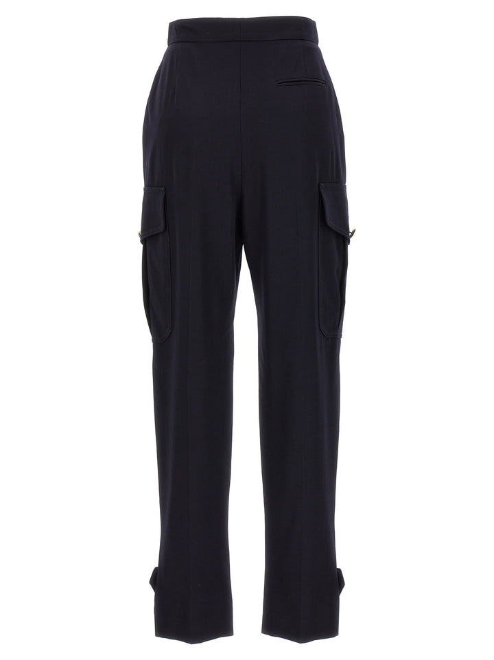 Alexander McQueen Blue Wool Cargo Pants