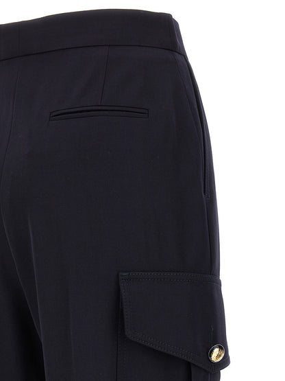 Alexander McQueen Blue Wool Cargo Pants