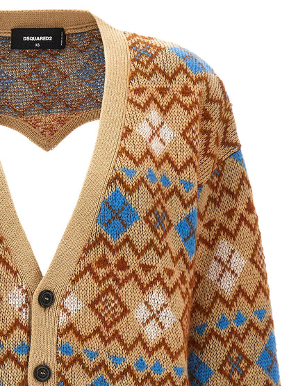 Dsquared² Multicolor Wool Cardigan