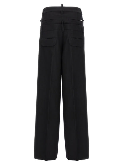 Dsquared² Black Virgin Wool Dress Pants