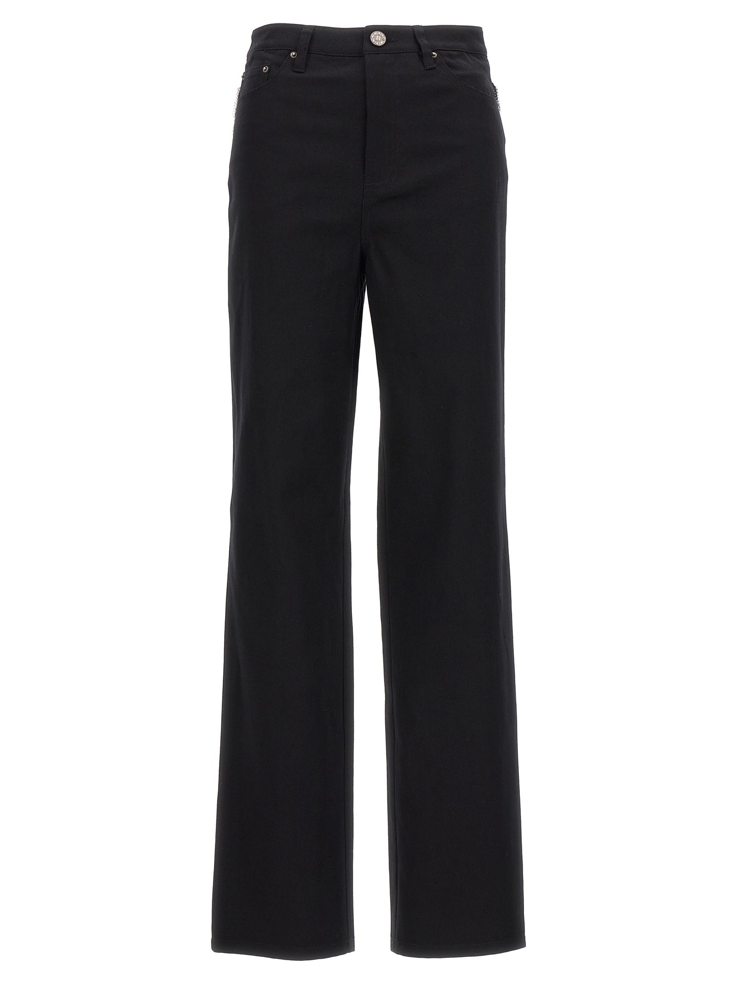 ROTATE BIRGER CHRISTENSEN Black Cotton High-Waisted Jean